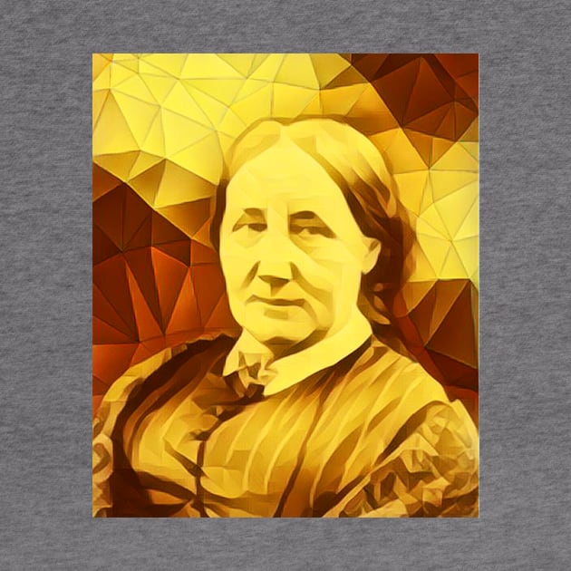 Elizabeth Gaskell Golden Portrait | Elizabeth Gaskell Artwork 11 by JustLit